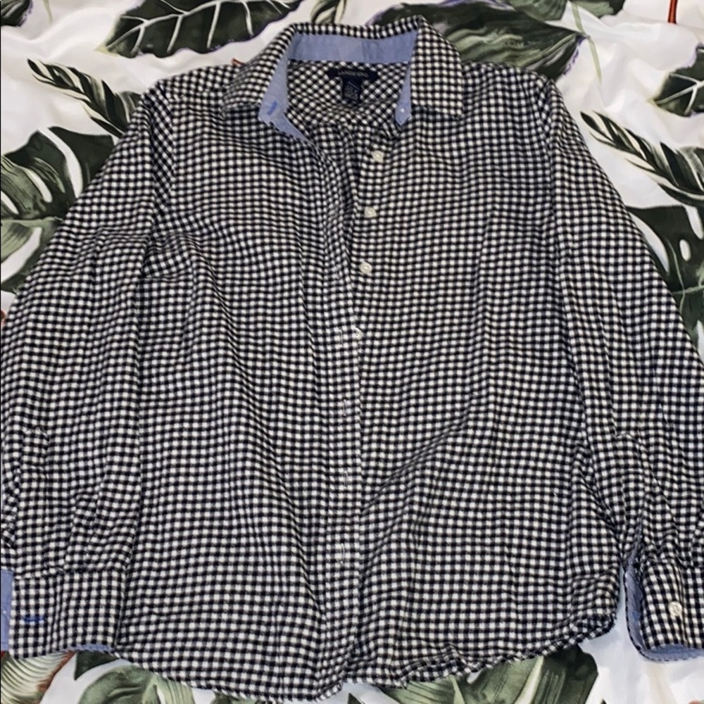 Lands End checkered flannel